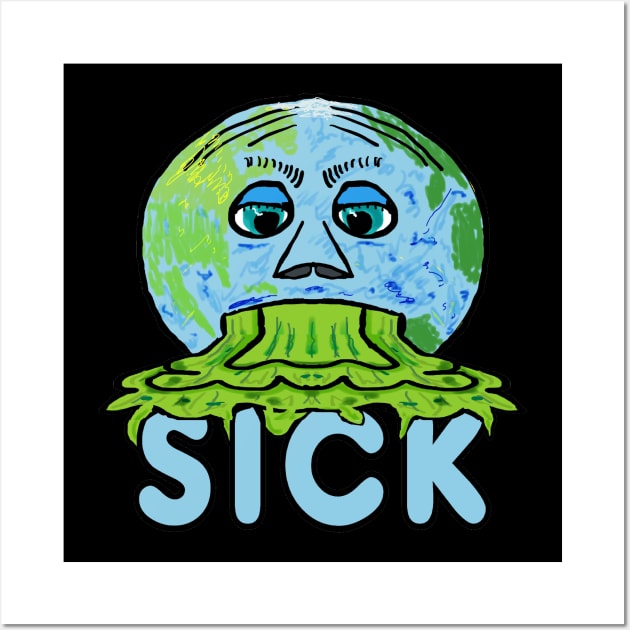 Sick Planet Wall Art by Mark Ewbie